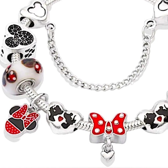 Disney Mickey Minnie Mouse Charm Bracelet - Picture 2 of 3